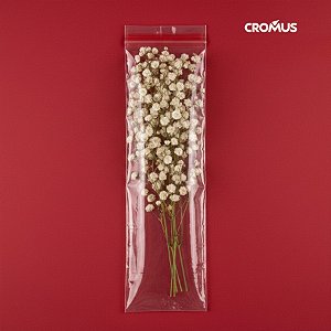 Saco Adesivado sem Furo - 8,5x25cm - 100 unidades - Cromus Embalagens