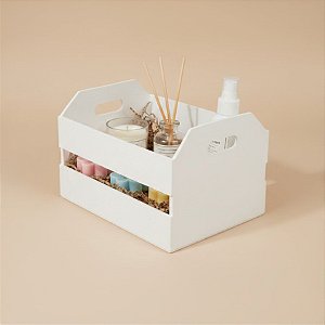 Mini Caixote de Plástico - Branco - 12x7cm - 1 unidade - Rizzo
