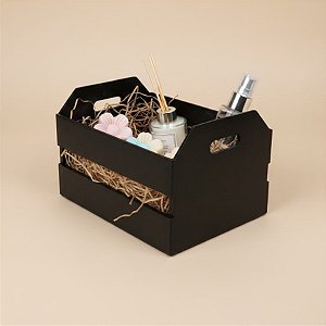 Mini Caixote de Plástico - Preto - 12x7cm - 1 unidade - Rizzo