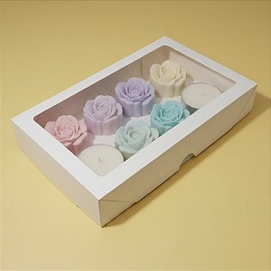 Caixa com Visor S27 (15x20x6cm) - Branco - 10 unidades - ASSK - Rizzo