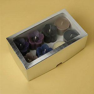Caixa com Visor S27 (15cmx20cmx6cm) - Prata - 10 unidades - ASSK - Rizzo
