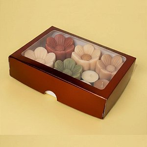 Caixa com Visor S27 (15cmx20cmx6cm) - Marsala - 10 unidades - ASSK - Rizzo