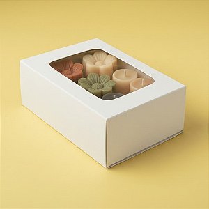 Caixa Gaveta com Visor Nº2 (8cm x 12cm x 4cm) Branca - 10 unidades - Assk - Rizzo