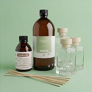 Kit Para Difusor Artesanal Iniciante Com Essência Gourmand - 1 unidade - Rizzo