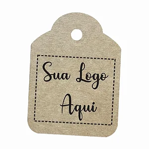 Tag em Papel Craft Personalize - 5x6,5cm - 16 unidades - Rizzo