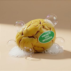 Sabonete Artesanal com Cheiro e Formato de Maracujá Doce - 6cm - 1 unidade - Rizzo