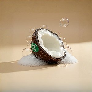 Sabonete Artesanal com Cheiro e Formato de Coco Pequeno Cortado ao Meio - 3cm - 1 unidade - Rizzo