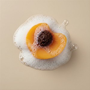 Sabonete Artesanal com Cheiro e Formato de Pêssego com Caroço - 5cm - 1 unidade - Rizzo