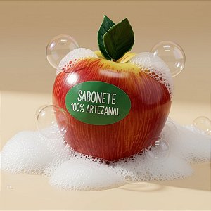 Sabonete Artesanal com Cheiro e Formato de Maçã Gala - 6cm - 1 unidade - Rizzo