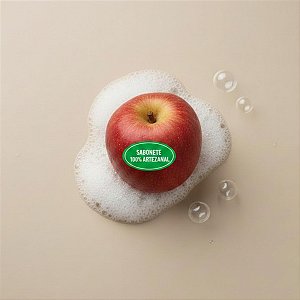 Sabonete Artesanal com Cheiro e Formato de Mini Maçã Vermelha - 3cm - 1 unidade - Rizzo