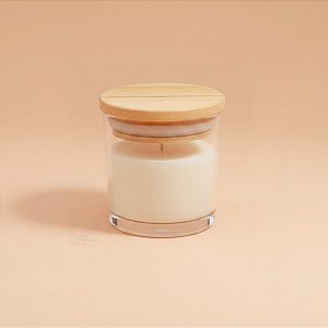 Pote de Vidro Hermético com Tampa de Madeira 60 ml - 6,7x5,3cm - 1 unidade - Rizzo