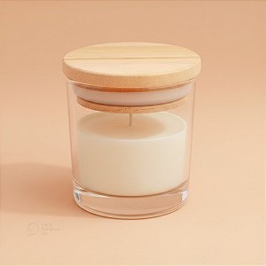 Pote de Vidro Hermético com Tampa de Madeira 120ml - 6,5x8cm - 1 unidade - Rizzo