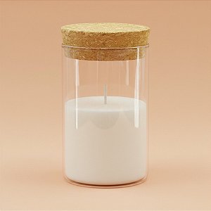 Pote de Vidro Hermético Tampa de Rolha - 6,5x10cm - 250ml - 1 unidade - Rizzo