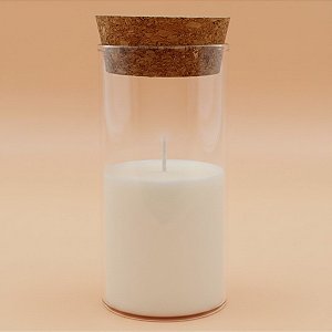Pote de Vidro com Tampa Rolha - 5x10cm - 150ml - 1 unidade - Rizzo