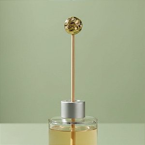 Palito Para Aromatizador - Bola Texturizada Dourada - 25cm - 1 unidade - Rizzo
