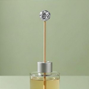 Palito Para Aromatizador - Bola Texturizada Prata - 25cm - 1 unidade - Rizzo