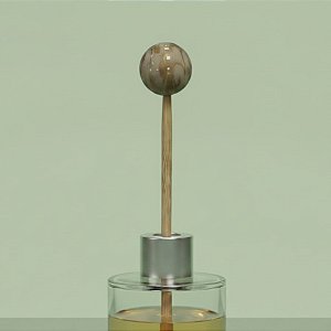 Palito Para Aromatizador - Bola Dourado e Branco Mesclado - 25cm - 1 unidade - Rizzo