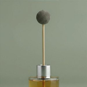 Palito Para Aromatizador - Bola Veludo Cinza - 25cm - 1 unidade - Rizzo