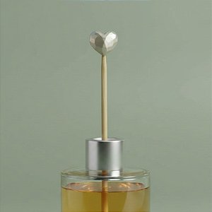 Palito Para Aromatizador - Coração Perolado Branco - 25cm - 1 unidade - Rizzo
