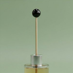 Palito Para Aromatizador - Bola Preta Envernizada - 25cm - 1 unidade - Rizzo