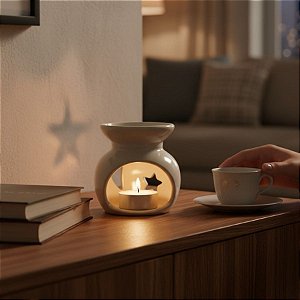 Rechaud Aromatizador de Ambiente - Branco - 7x7cm - 1 unidade - Rizzo