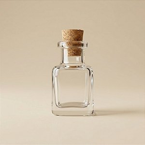 Mini Potinho de Vidro Decorativo com Rolha - Quadrado - 2ml - 3x2cm - 10 unidades - Rizzo