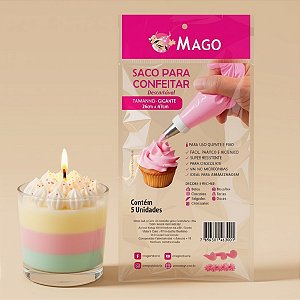 Saco para Confeitar Gigante - 47x26cm - 5 unidades - Mago - Rizzo