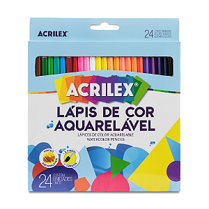 LAPIS DE COR AQUARELAVEL ACRILEX - CAIXA 24 CORES