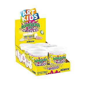 KIMELEKA CONFETTI CAIXA 6 POTES X  180 GRAMAS- ACRILEX SLIME