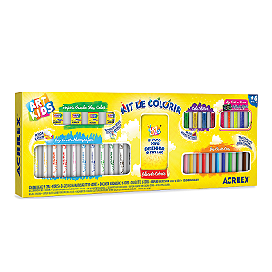 KIT DE COLORIR INFANTIL - ACRILEX 41 PEÇAS