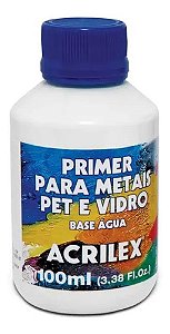 Primer Para Metais Pet E Vidro Acrilex - 100 Ml