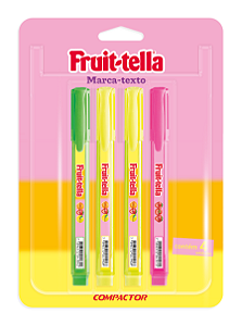 Marca-texto Compactor Fruit-Tella Blister 4 Unidades