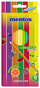 Lapis de Cor Mentos Compactor Cheirinho 12 cores Hexagonal