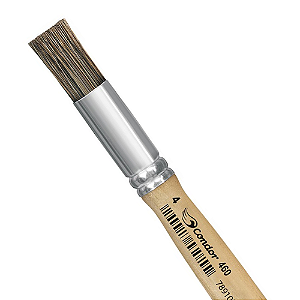 Pincel Broxinha 460 Condor Cerda Natural Cabo Curto