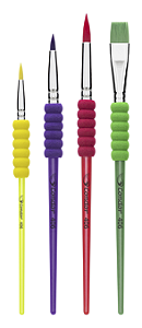 Kit Escolar Pincel Condor 406 Cabo anatomico - 4 pçs