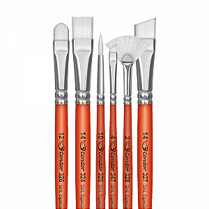 Conjunto Pincel Condor KIT TECIDO - REF595 - 6 UNIDADES