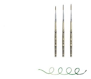 Pincel Filete Liner Condor 422 - 0 -00 -000 Kit 03 Unidades