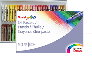 Giz Pastel Oleoso Oil Pastel Pentel 50 cores