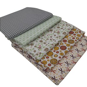 10 Tecidos Tricoline 50x140cm Patchwork Artesanato