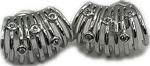Brinco semijóia MINI ear cuff cravejado ZIRCONIA Ouro Branco