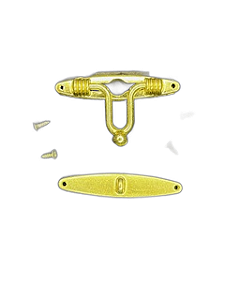 Fecho Dourado  com Suporte Cadeado 5x3,5cm MDF Artesanato
