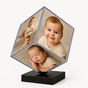 FOTO CUBO GIRATORIO 8,5 CM C/ BASE