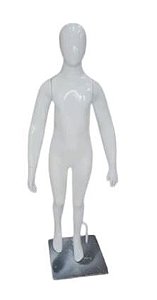 MANEQUIM DE FIBRA INFANTIL UNISSEX 04 À 06 ANOS BRANCO BRILHO