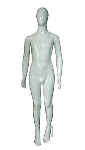 MANEQUIM DE FIBRA JUVENIL MASCULINO 14 À 16 ANOS BRANCO BRILHO