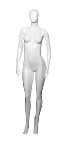 MANEQUIM DE PLÁSTICO FEMININO FITNESS BRANCO CABEÇA DE OVO - SEM BASE