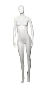 MANEQUIM DE PLÁSTICO FEMININO BRANCO CABEÇA DE OVO FITNESS - SEM BASE