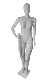 MANEQUIM DE PLÁSTICO FEMININO BRANCO CABEÇA DE OVO MOD. MARIA 03 BRAÇOS - SEM BASE