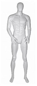 MANEQUIM DE PLÁSTICO MASCULINO MÃO NO BOLSO BRANCO - SEM BASE