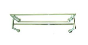 ARARA DE PAREDE U COM BANDEJA CROMADA - 1.20MT