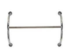 ARARA DE PAREDE CURVA CROMADA - 1.20MT